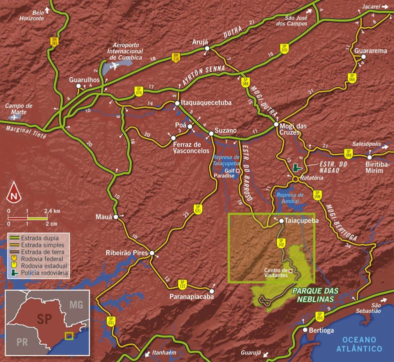 Mapa De Mogi Das Cruzes E Cidades Vizinhas